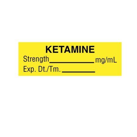 Tape, Ketamine, Strength__mg/mL Exp., DT 1/2 X 1-1/2 Yellow W/Black